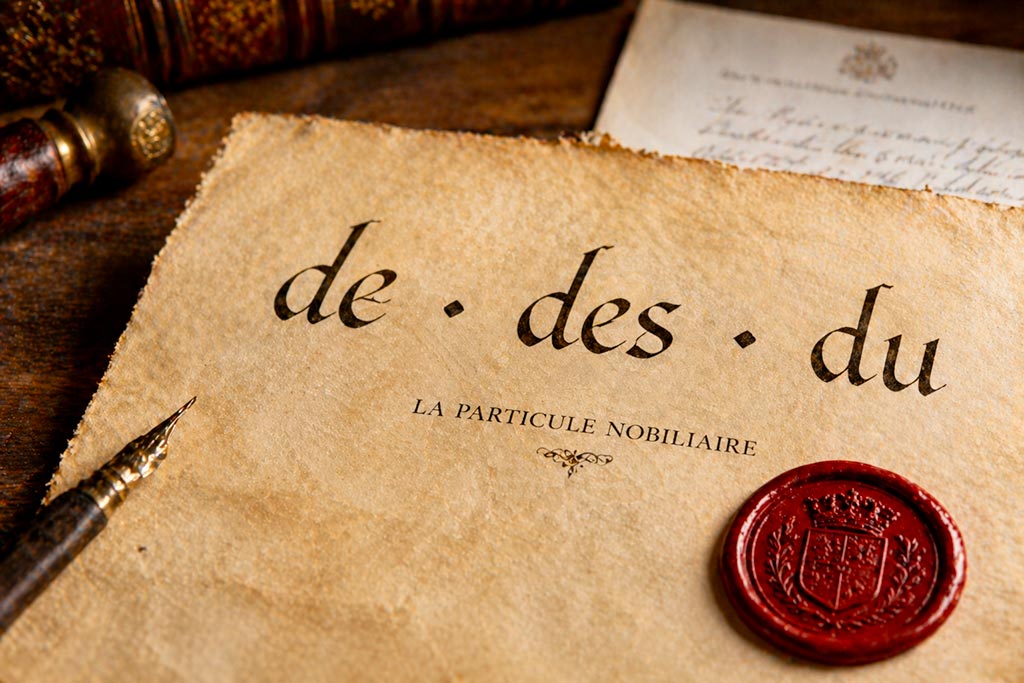 La particule nobiliaire