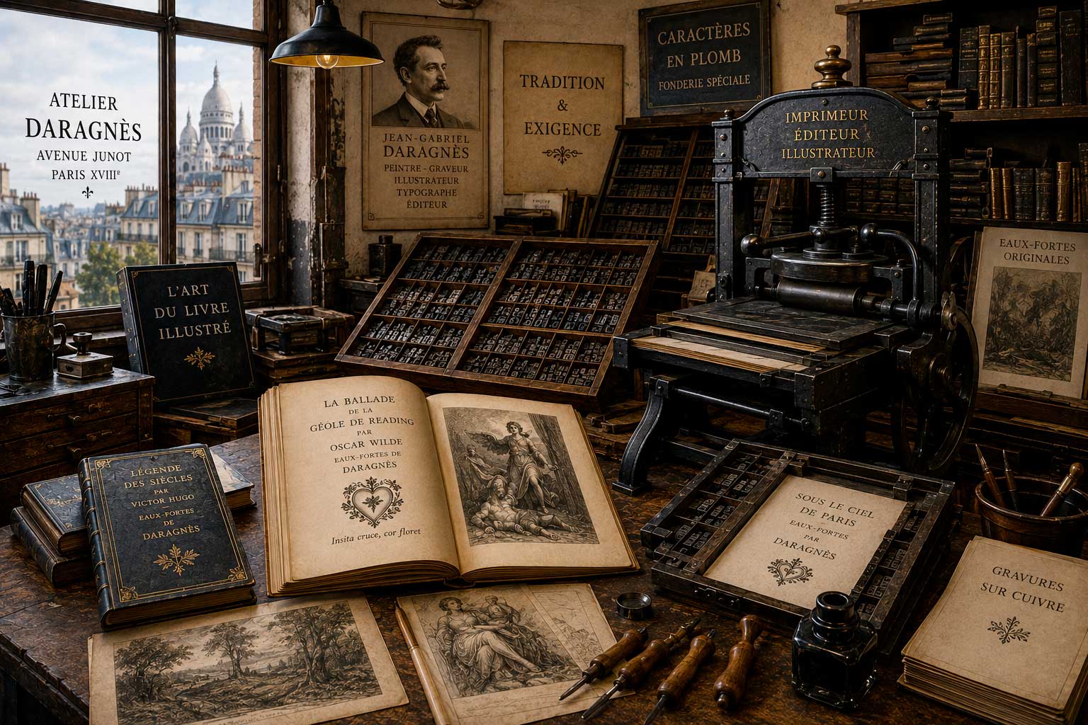 L'atelier de Jean-Gabriel Daragnès à Montmartre
